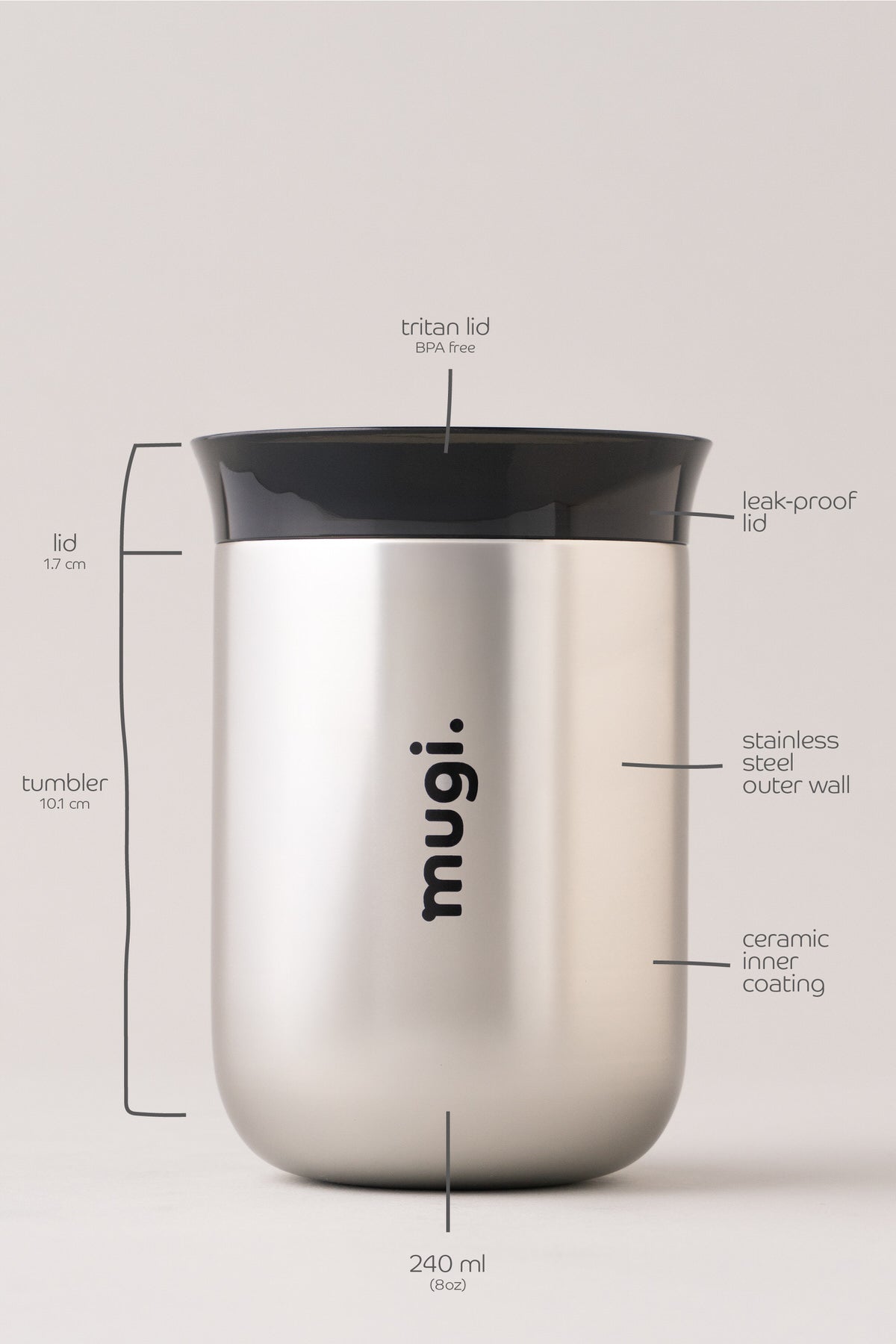 Brushed Steel 8oz